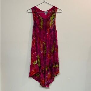 Colorful Asymmetrical Sleeveless Dress